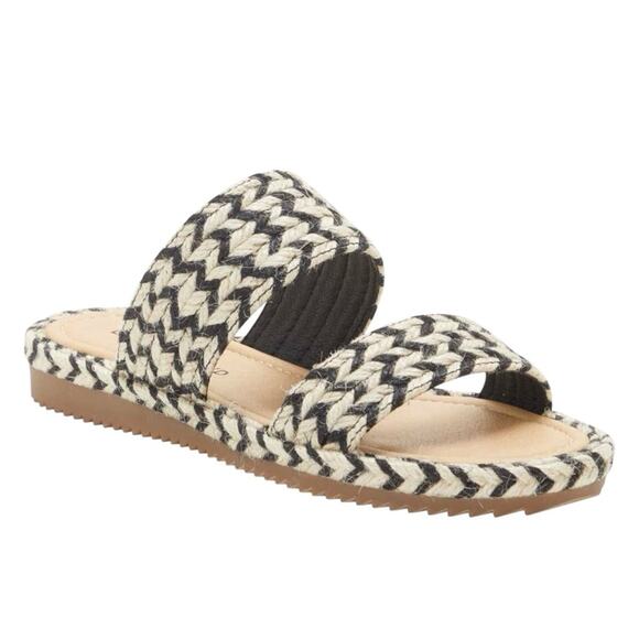 Lucky Brand Shoes - Lucky Brand Womens 6.5 Decime Two Band Jute Slide Sandal
